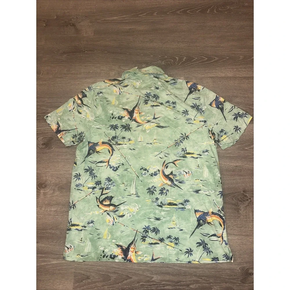 Polo Ralph Lauren Classic Fit Polo Men's XL AOP Marlins Boats Hawaiian Fishing
